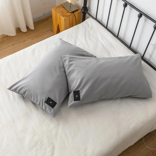 Grounding Pillowcase Grey/White 2pc